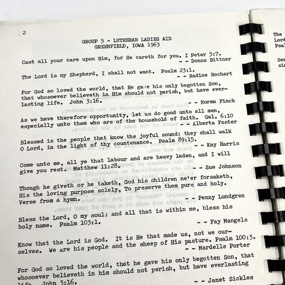 Vintage 60s Community Cookbook Immanuel Lutheran Church Recipes Greenfield Iowa - Picture 5 of 9